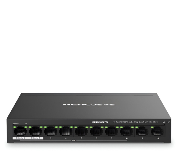 Mercusys MS110P (10x10/100Mbit) 8xPoE+ - 1321862 - zdjęcie 2